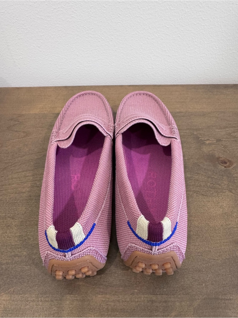 Light Pink Women's Slip-On Rothy drivers 8 - Picture 3 of 4